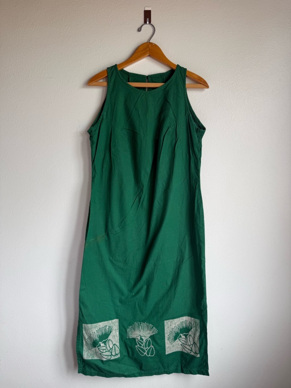 Green Sleeveless Printed floral (Sown) Midi Dress